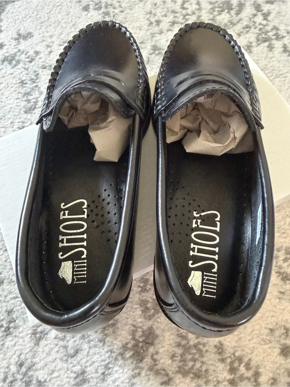 Classic Black Kids Penny Loafers by